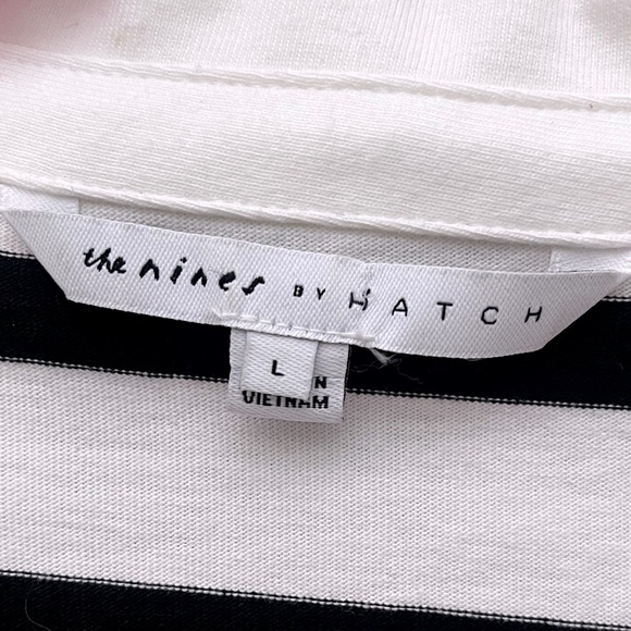 The Nines By HATCH Mini Dress L Striped Polo Collared Maternity Preppy Nautical - Picture 3 of 5